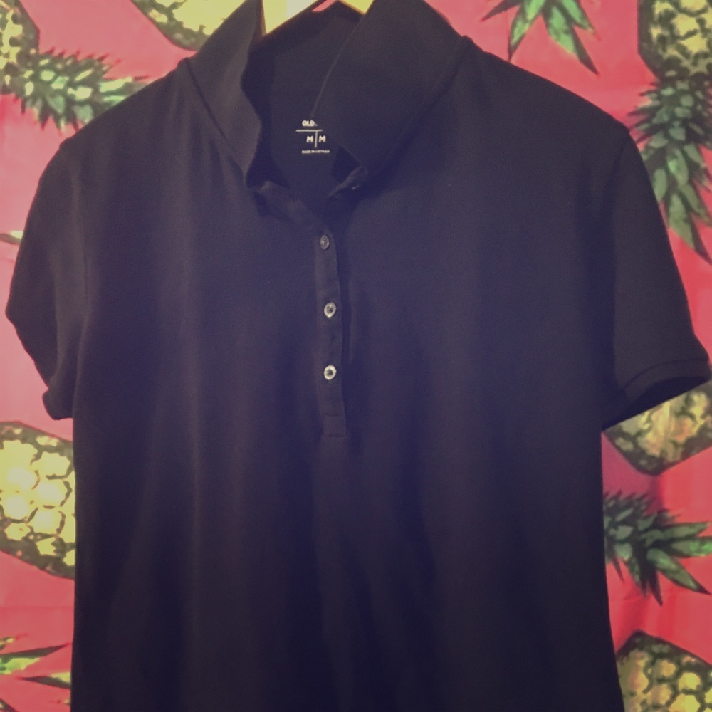 🍍Old Navy MediumBlack Collared Shirt Polo